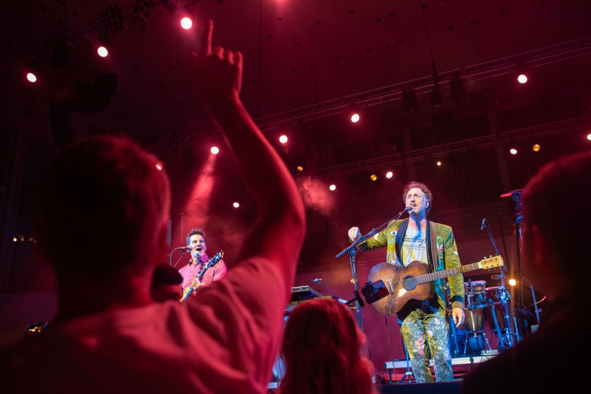 Live concert performance on stage